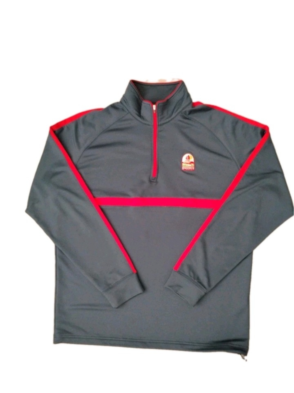 Dunning Golf - Blue & Red Quarter Zip Golf Pullover - Men's Size XL